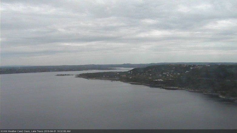 Lake Travis webcam, April 1, 2019 9:35 AM CT