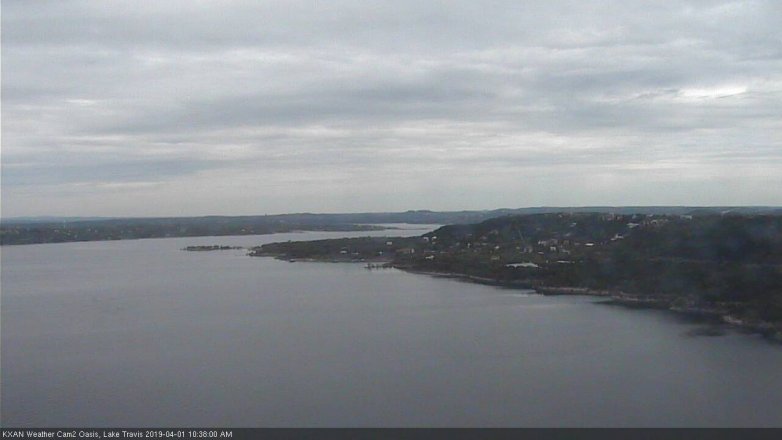 Lake Travis webcam, April 1, 2019 9:40 AM CT