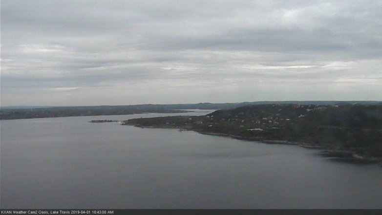 Lake Travis webcam, April 1, 2019 9:45 AM CT