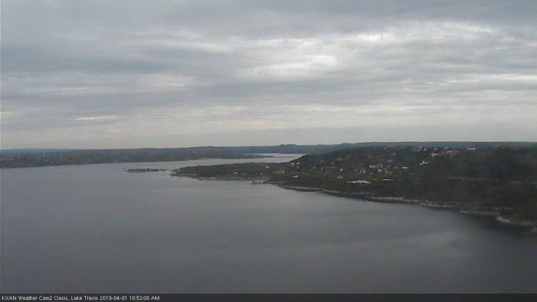 Lake Travis webcam, April 1, 2019 9:55 AM CT