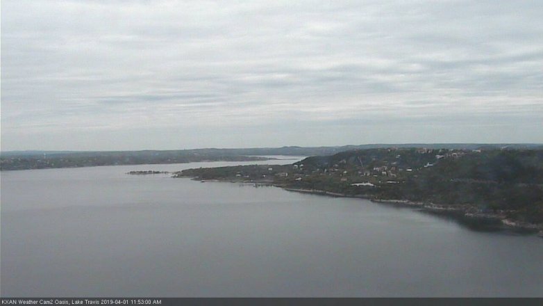 Lake Travis webcam, April 1, 2019 10:55 AM CT