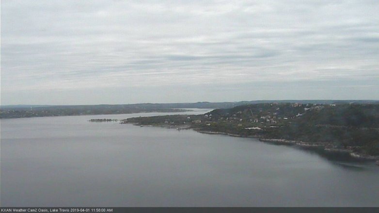 Lake Travis webcam, April 1, 2019 11:00 AM CT