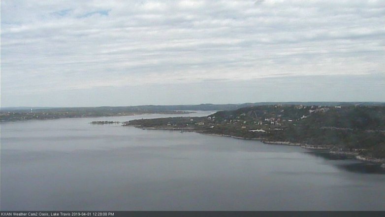 Lake Travis webcam, April 1, 2019 11:30 AM CT