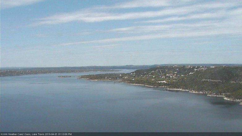 Lake Travis webcam, April 1, 2019 12:15 PM CT