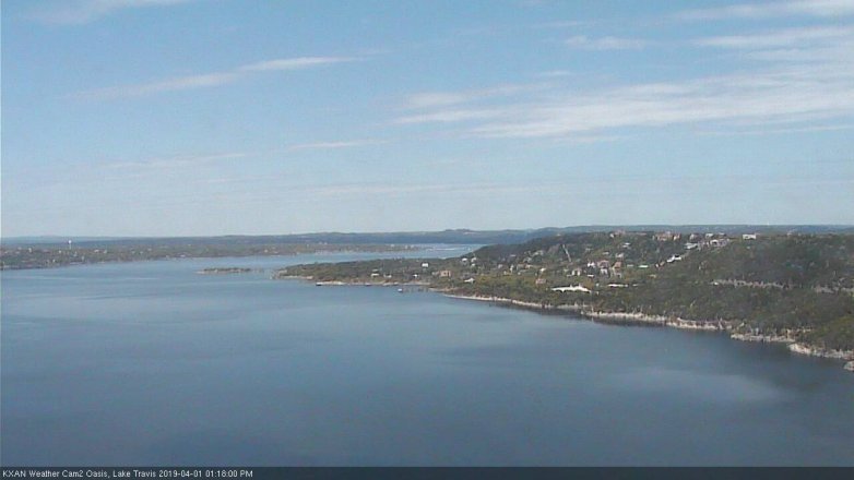 Lake Travis webcam, April 1, 2019 12:20 PM CT