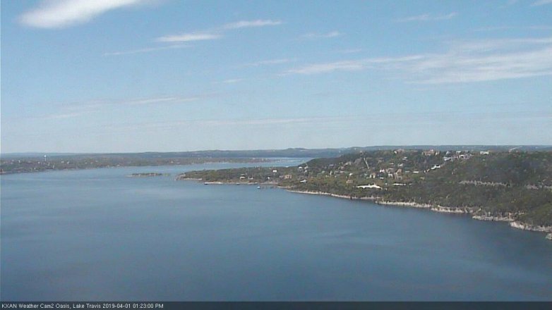 Lake Travis webcam, April 1, 2019 12:25 PM CT