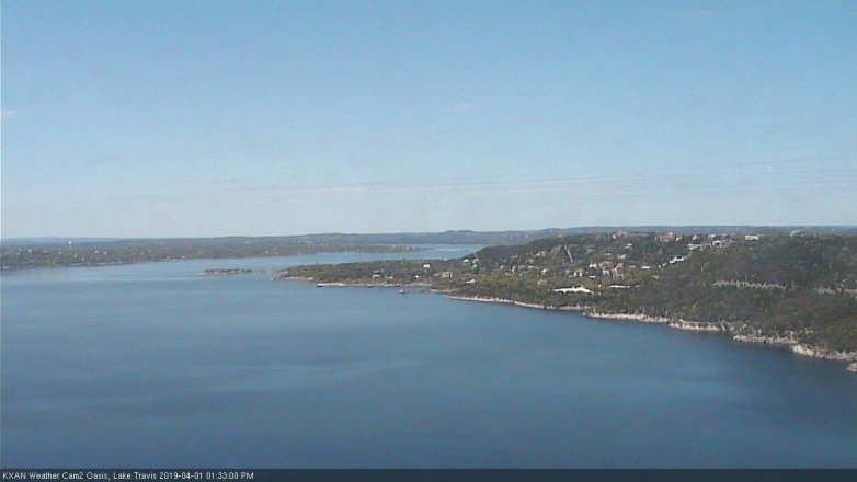 Lake Travis webcam, April 1, 2019 12:35 PM CT