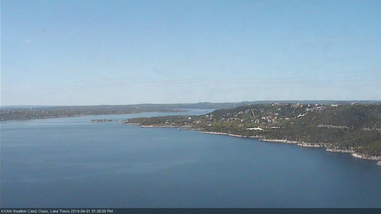 Lake Travis webcam, April 1, 2019 12:40 PM CT