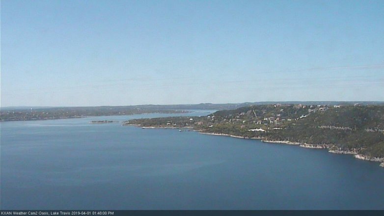 Lake Travis webcam, April 1, 2019 12:50 PM CT