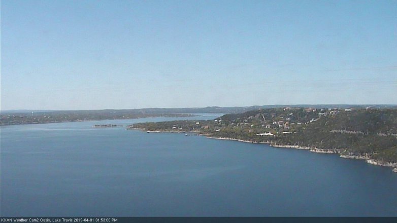 Lake Travis webcam, April 1, 2019 12:55 PM CT
