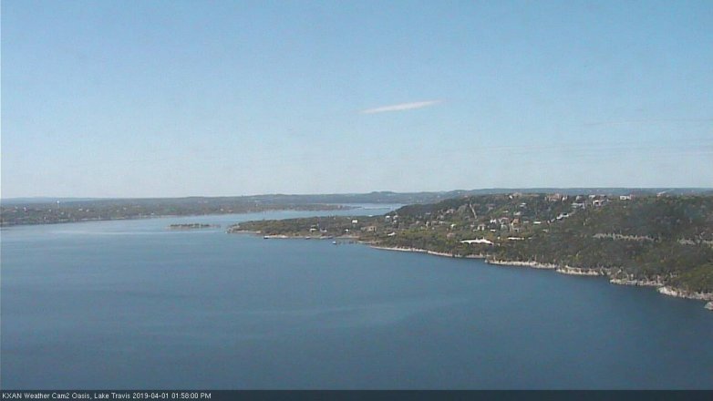Lake Travis webcam, April 1, 2019 1:00 PM CT
