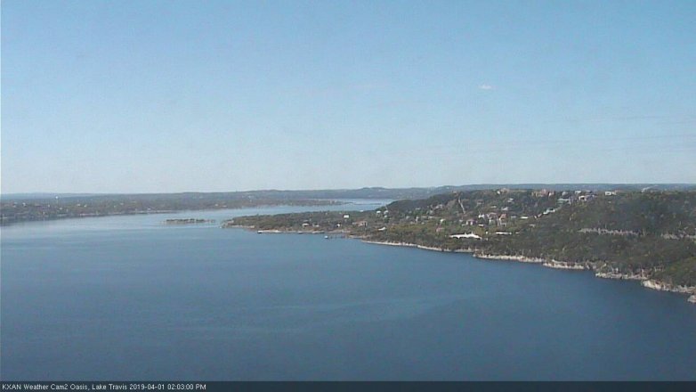 Lake Travis webcam, April 1, 2019 1:05 PM CT