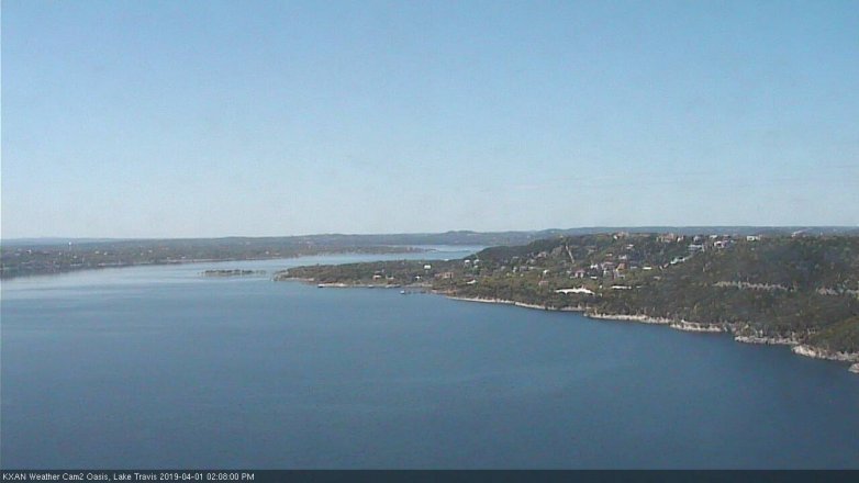 Lake Travis webcam, April 1, 2019 1:10 PM CT