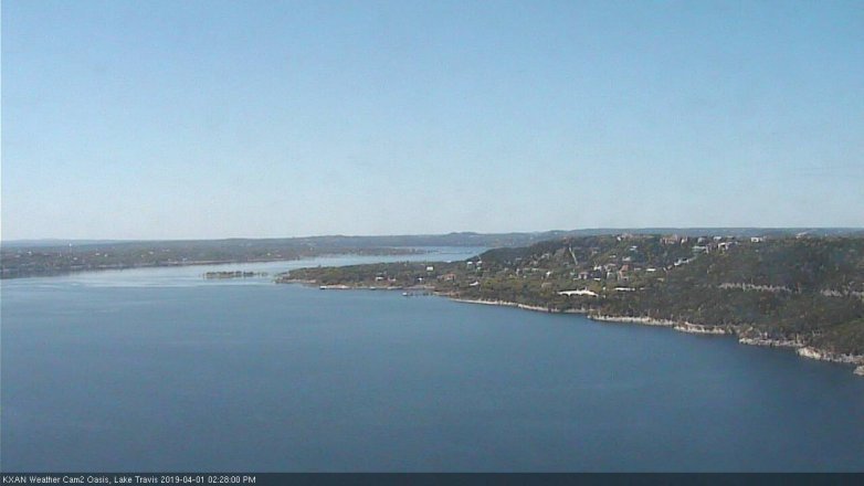 Lake Travis webcam, April 1, 2019 1:30 PM CT