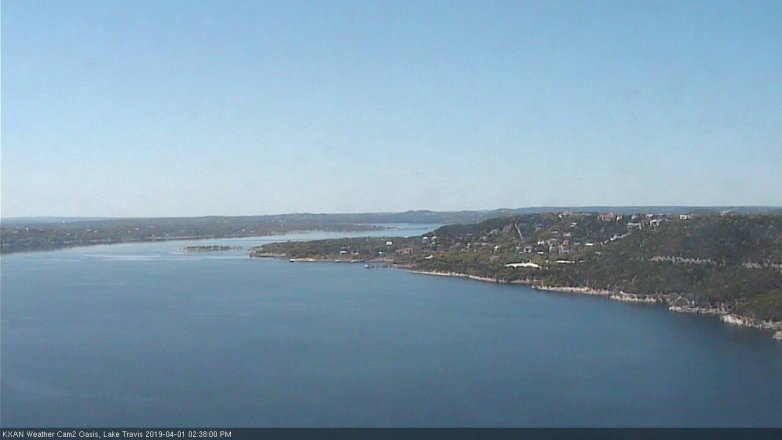 Lake Travis webcam, April 1, 2019 1:40 PM CT