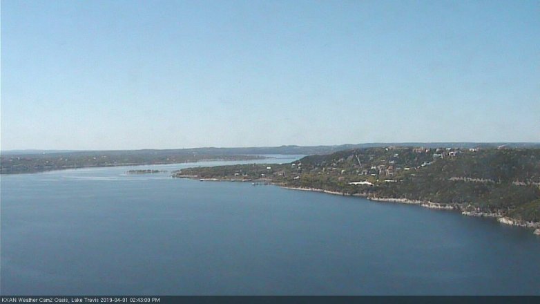 Lake Travis webcam, April 1, 2019 1:45 PM CT
