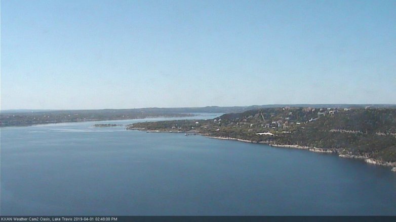 Lake Travis webcam, April 1, 2019 1:50 PM CT