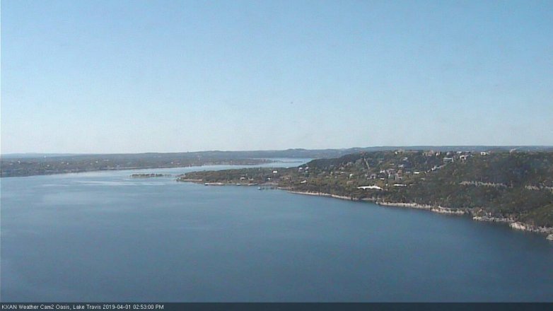 Lake Travis webcam, April 1, 2019 1:55 PM CT