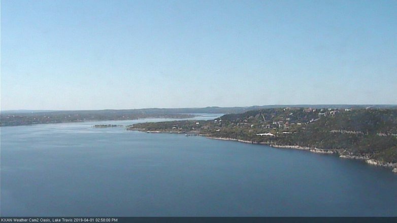 Lake Travis webcam, April 1, 2019 2:00 PM CT
