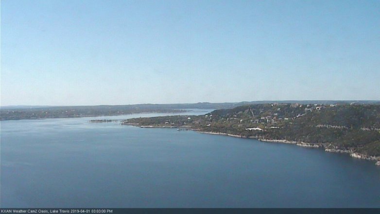 Lake Travis webcam, April 1, 2019 2:05 PM CT