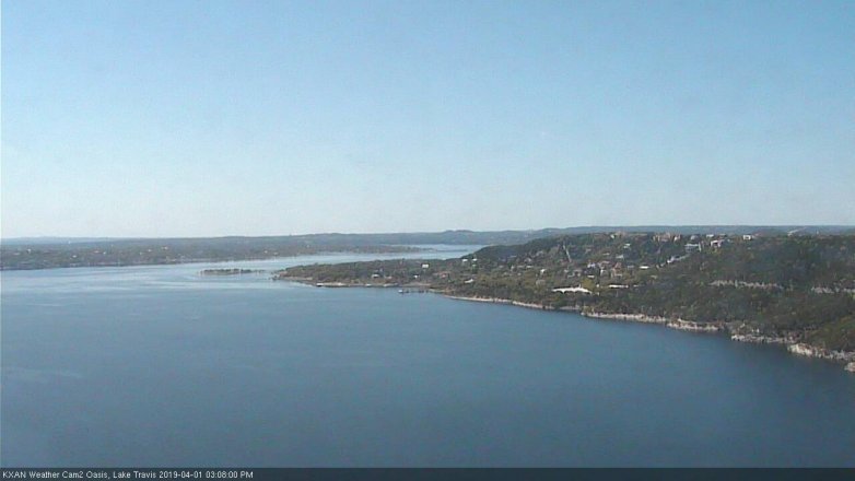 Lake Travis webcam, April 1, 2019 2:10 PM CT
