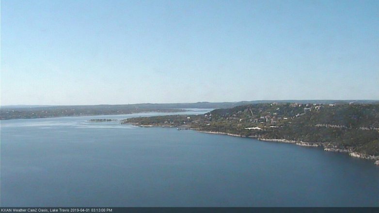 Lake Travis webcam, April 1, 2019 2:15 PM CT