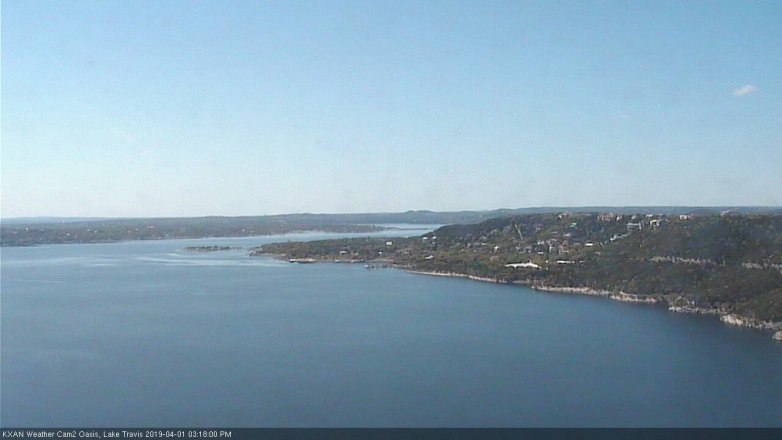 Lake Travis webcam, April 1, 2019 2:20 PM CT