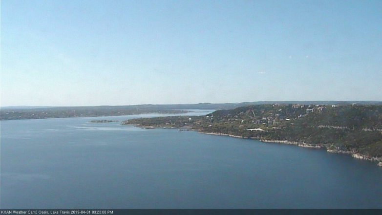 Lake Travis webcam, April 1, 2019 2:25 PM CT