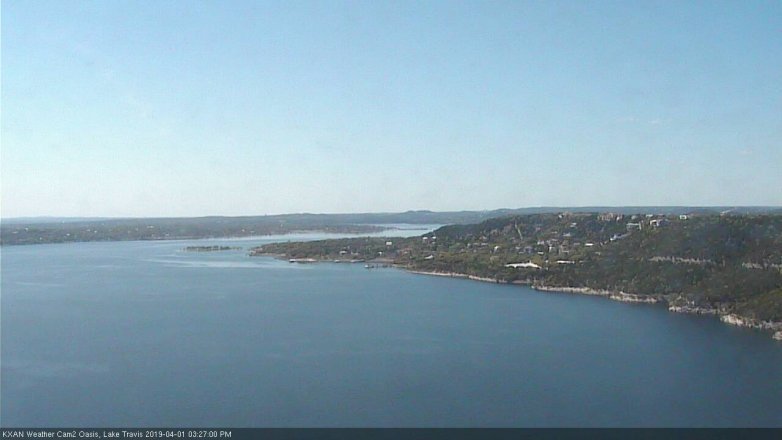 Lake Travis webcam, April 1, 2019 2:30 PM CT