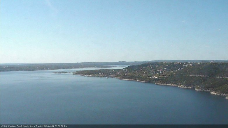 Lake Travis webcam, April 1, 2019 2:40 PM CT