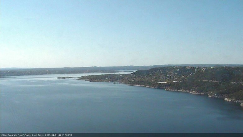 Lake Travis webcam, April 1, 2019 3:15 PM CT