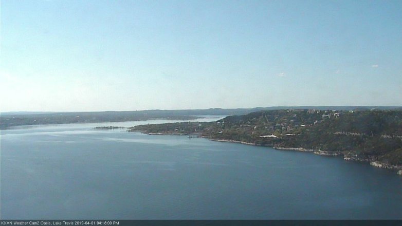 Lake Travis webcam, April 1, 2019 3:20 PM CT