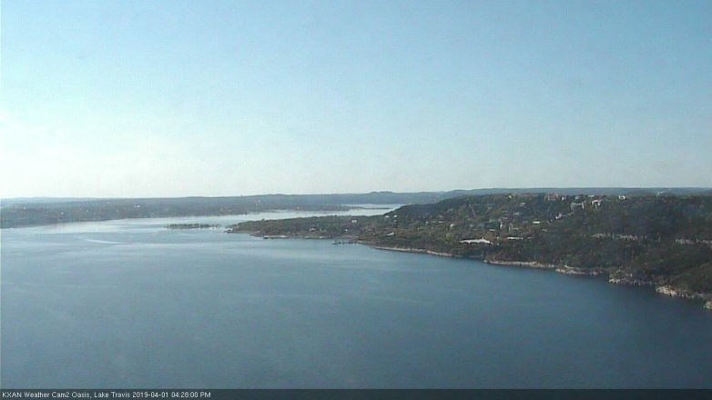 Lake Travis webcam, April 1, 2019 3:30 PM CT