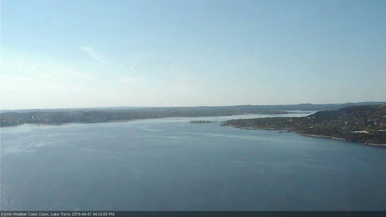 Lake Travis webcam, April 1, 2019 3:35 PM CT
