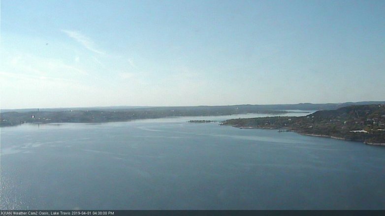 Lake Travis webcam, April 1, 2019 3:40 PM CT