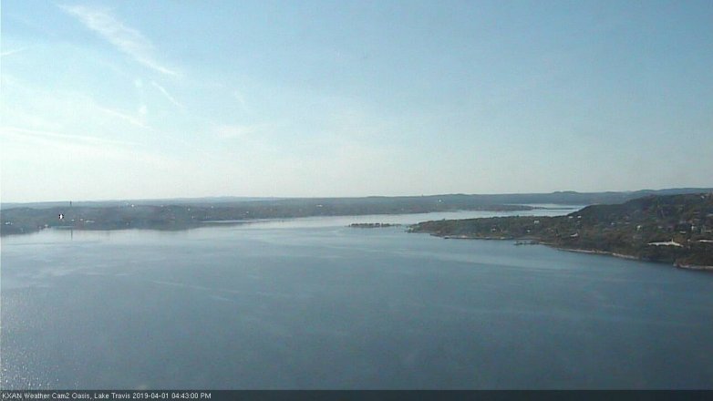 Lake Travis webcam, April 1, 2019 3:45 PM CT