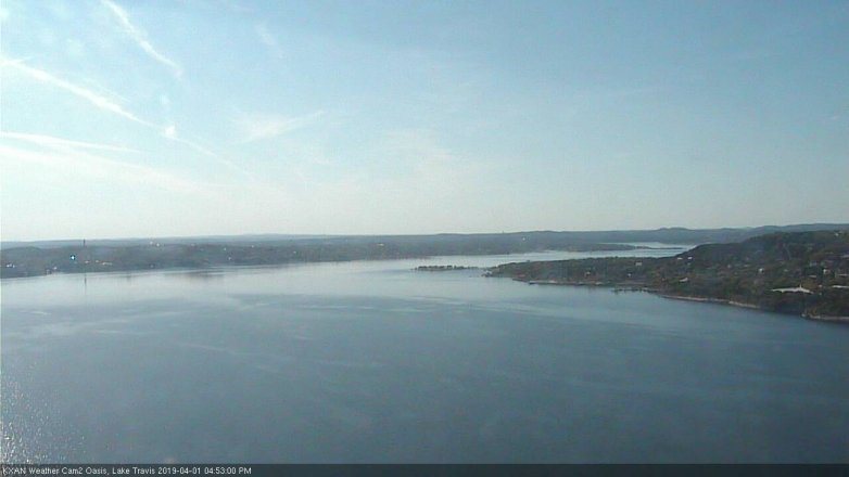 Lake Travis webcam, April 1, 2019 3:55 PM CT