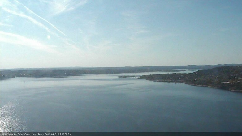 Lake Travis webcam, April 1, 2019 4:10 PM CT