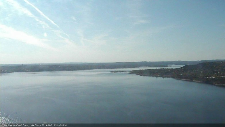 Lake Travis webcam, April 1, 2019 4:15 PM CT