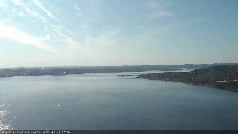 Lake Travis webcam, April 1, 2019 4:20 PM CT