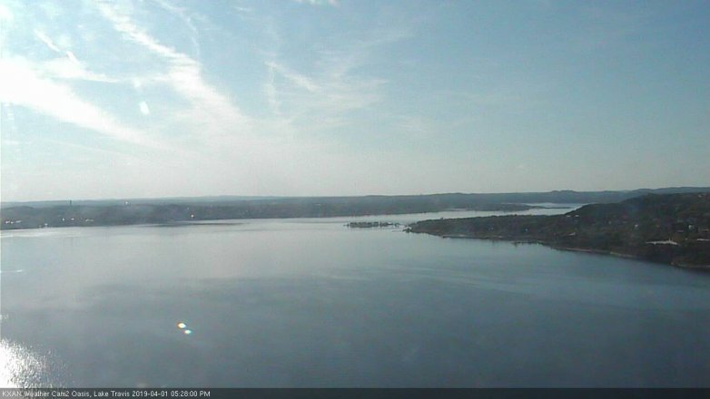 Lake Travis webcam, April 1, 2019 4:30 PM CT