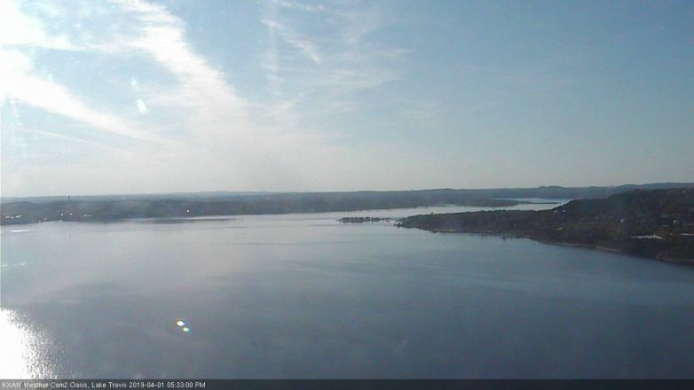 Lake Travis webcam, April 1, 2019 4:35 PM CT