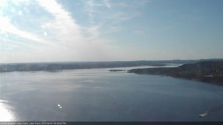 Lake Travis webcam, April 1, 2019 4:40 PM CT