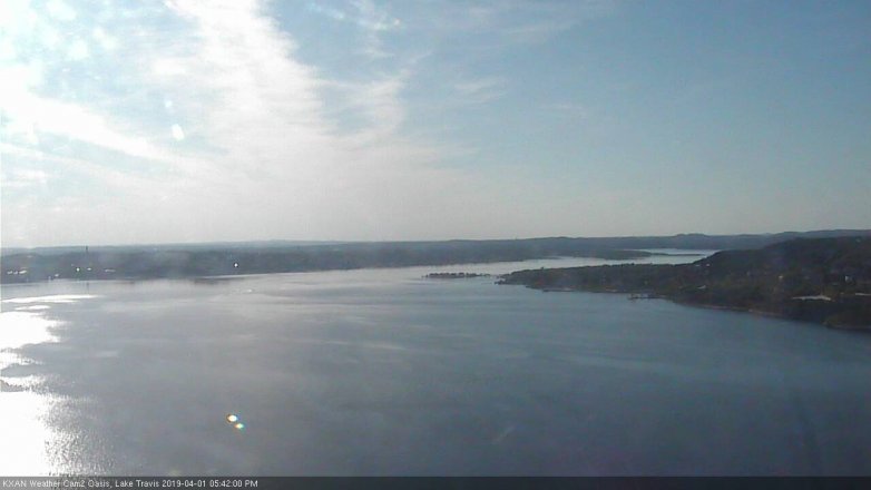 Lake Travis webcam, April 1, 2019 4:45 PM CT