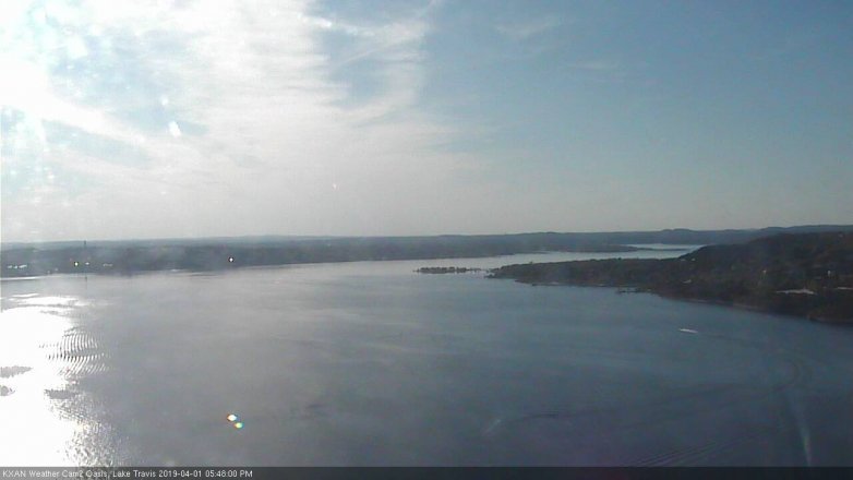Lake Travis webcam, April 1, 2019 4:50 PM CT