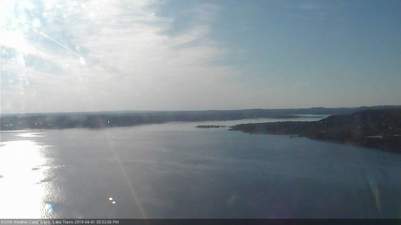 Lake Travis webcam, April 1, 2019 4:55 PM CT