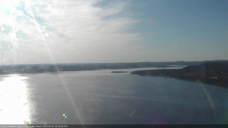 Lake Travis webcam, April 1, 2019 5:00 PM CT