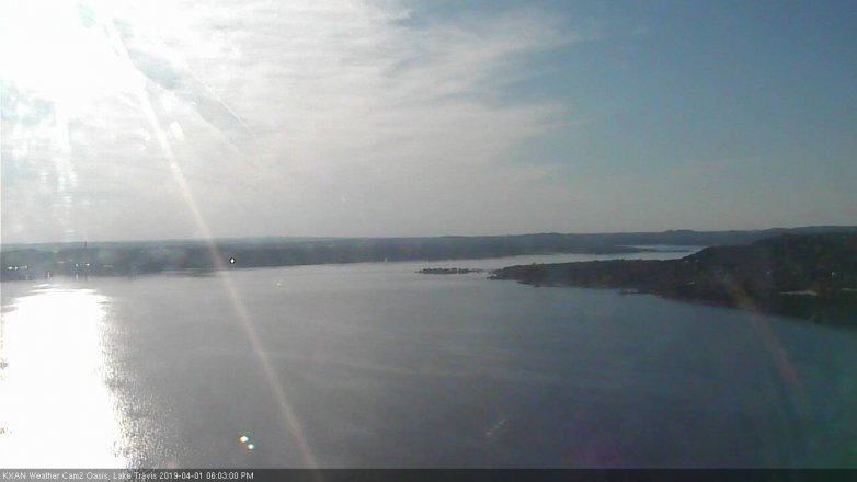 Lake Travis webcam, April 1, 2019 5:05 PM CT