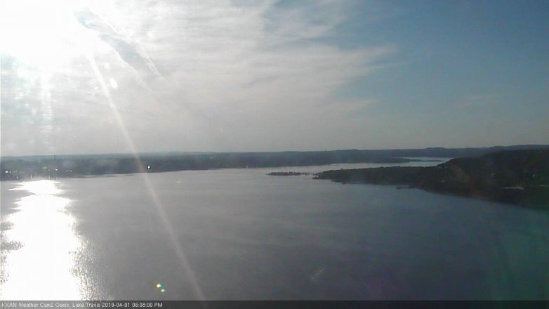 Lake Travis webcam, April 1, 2019 5:10 PM CT