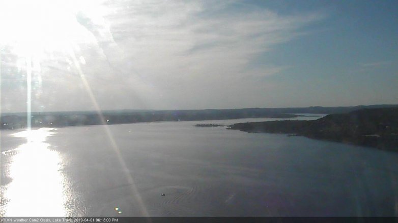 Lake Travis webcam, April 1, 2019 5:15 PM CT